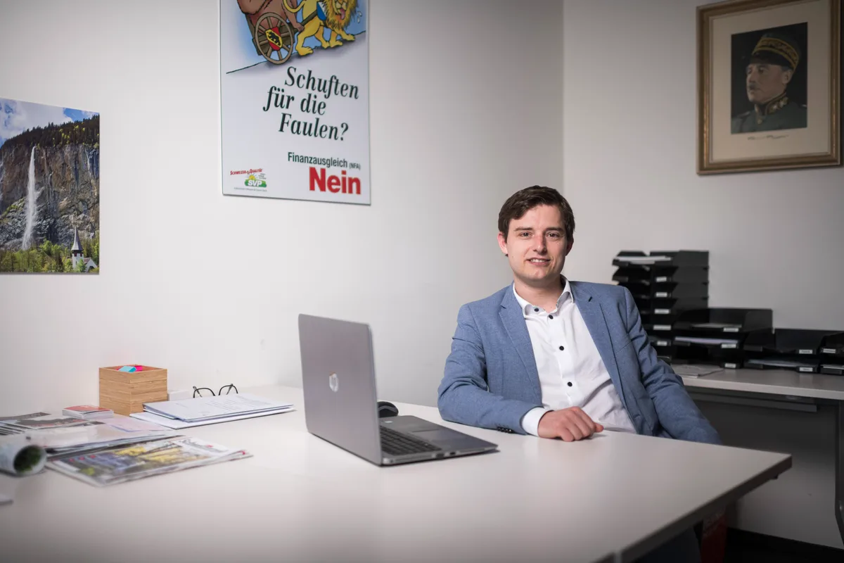 Porträt von Benjamin Fischer, dem Präsidenten der Zürcher SVP.